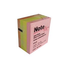 NOTA ADHESIVA REMOVIBLE NOTE-FIX NF4-N COLORES NEON FORMA CUADRADA 400 HOJAS
