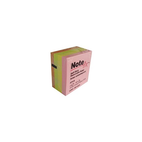 NOTA ADHESIVA REMOVIBLE NOTE-FIX NF4-N COLORES NEON FORMA CUADRADA 400 HOJAS