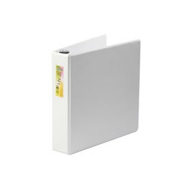 CARPETA DE VINIL PANORAMICA ARILLO EN O DE 2 PULGADAS COLOR BLANCA KINERA 9201BL 1 PIEZA