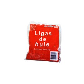 LIGAS DE HULE NATURAL HERCULES NO. 18 VARIOS COLORES 1 BOLSA CON 80 GR