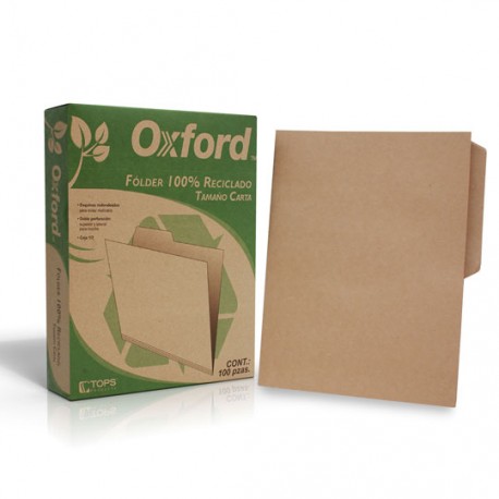 FOLDER OXFORD M755 1/2 TAMAÑO CARTA 1 PAQUETE  C/100 PZS