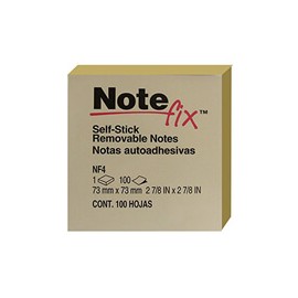 NOTA ADHESIVA REMOVIBLE NOTE-FIX NF4 COLOR AMARILLO PASTEL FORMA CUADRADA 100 HOJAS