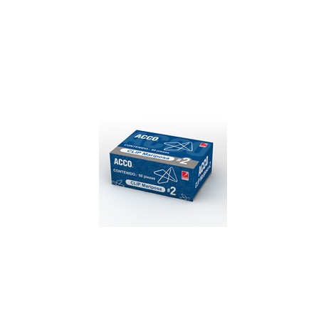 CLIP MARIPOSA NUMERO 2 ACCO CAJA CON 50 CLIPS