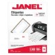 ETIQUETAS BLANCAS JANEL J-5260 DE 2.5X6.7 CM 1 PAQUETE