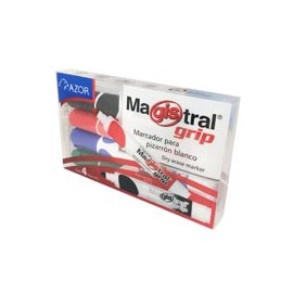 MARCADORES PARA PIZARRON AZOR MAGISTRAL GRIP 1 PAQUETE CON 4 PIEZAS