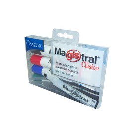 MARCADORES PARA PIZARRON AZOR MAGISTRAL CLASICO 83474 1 PAQUETE CON 4 PIEZAS