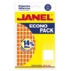 ETIQUETAS NARANJA JANEL E169 DE 9X13 MM 1 PAQUETE