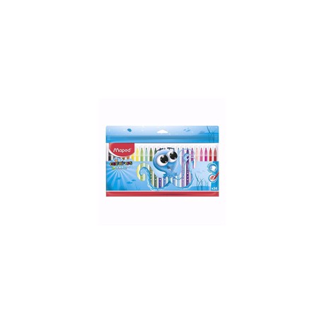 PLUMON OCEAN MAPED 845924 COLORES BRILLANTES 1 BOLSA CON 24 PIEZAS