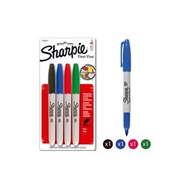 SHARPIE FINO SURTIDO 4 PZAS