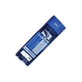 GUSANO DE PLASTICO GBC DE 1/2 PULGADA PASO 38 AROS HASTA 66 A 80 HOJAS COLOR NEGRO 1 PAQUETE CON 25 PIEZAS