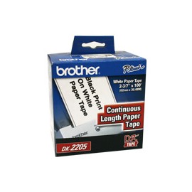 CINTA DE ETIQUETAS BLANCAS BROTHER DK2205 DE 62X30.4CM 1 ROLLO