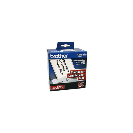 CINTA DE ETIQUETAS BLANCAS BROTHER DK2205 DE 62X30.4CM 1 ROLLO