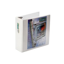 CARPETA DE VINIL PANORAMICA ARILLO EN O DE 3 PULGADAS COLOR BLANCA KINERA 9301BL 1 PIEZA