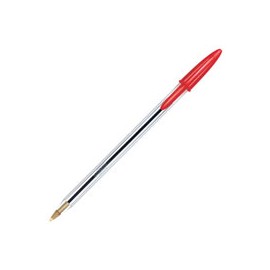 BOLIGRAFO BIC CRISTAL COLOR ROJO DE PUNTO MEDIANO 1.0  MM TIPO DE BARRIL HEXAGONAL 1 PIEZA