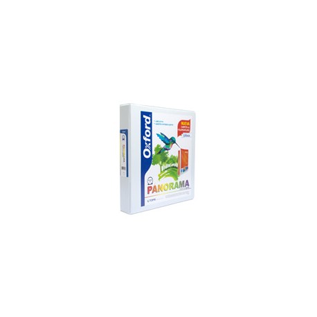 CARPETA DE VINIL PANORAMICA ARILLO EN O DE 1.5 PULGADAS COLOR BLANCA OXFORD PANORAMA 1 PIEZA