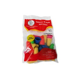 DEDAL DE HULE COLORES FLUORESCENTES DEL  NO.12 HERCULES 1 BOLSA CON 20 PIEZAS