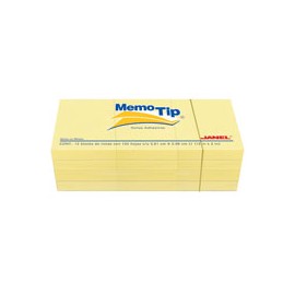 NOTA ADHESIVA REMOVIBLE JANEL MEMOTIP COLOR AMARILLO FORMA RETANGULAR 100 HOJAS