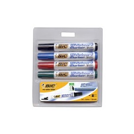 MARCADORES PARA PIZARRON BIC WHITEBOARD  MARKER 1 PAQUETE 4 PIEZAS