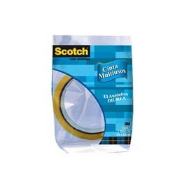 CINTA ADHESIVA DE POLIPROPILENO SCOTCH BOPP TRANSPARENTE DE 24 MM X 65 M 1 PZA