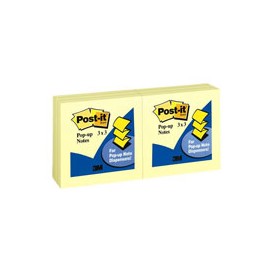 NOTA ADHESIVA REMOVIBLE POP-UP POST IT 3301YW COLOR AMARILLO FORMA CUADRADA 600 HOJAS