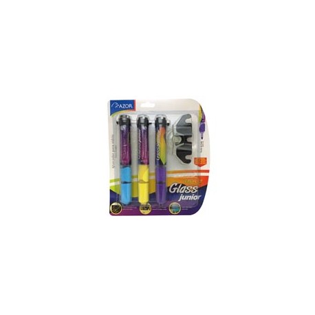 MARCADORES PARA VIDRIO AZOR AQUARELO GLASS JUNIOR 1 PAQUETE CON 3 PIEZAS