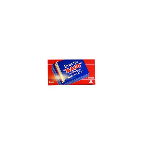 BROCHE DE 8 CM METALICO BACO B082 1 CAJA CON 50 PIEZAS