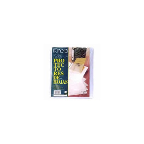 PROTECTOR DE HOJAS KINERA TAMAÑO CARTA TRASLUCIDO 1 PAQUETE CON 25 PZAS