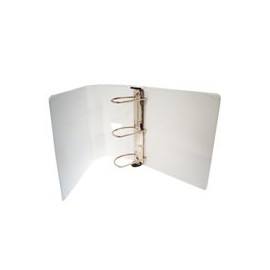 CARPETA DE VINIL PANORAMICA ARILLO EN D DE 5 PULGADAS COLOR BLANCA KINERA 9400BL 1 PIEZA